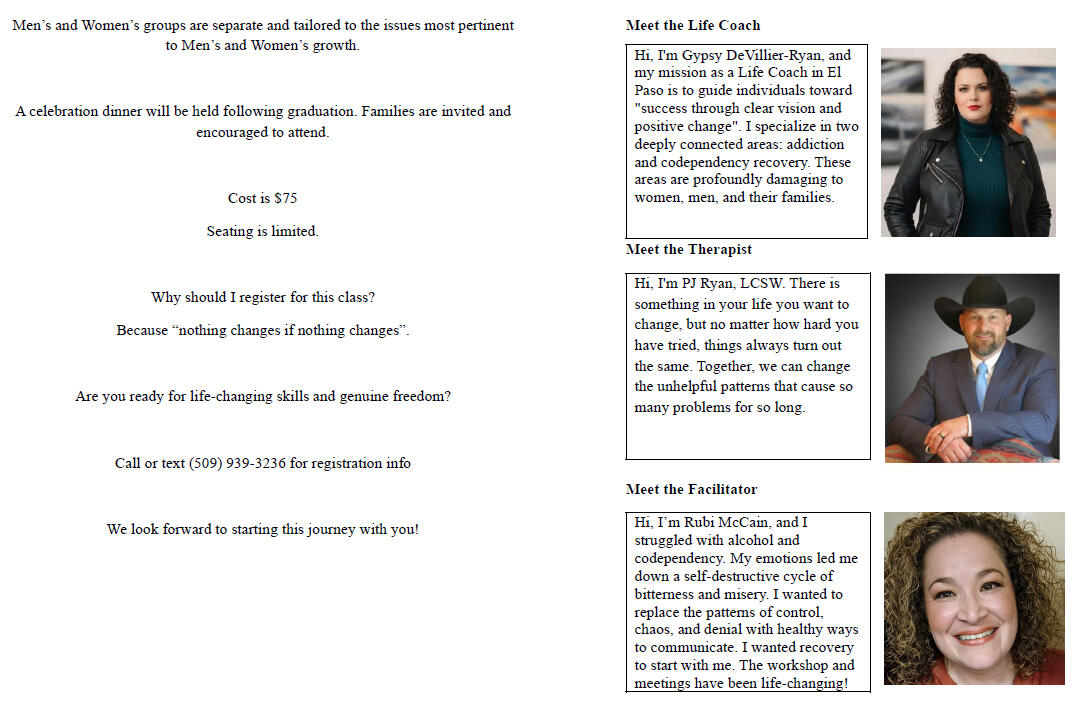 The Boundary Method Workshop flyer